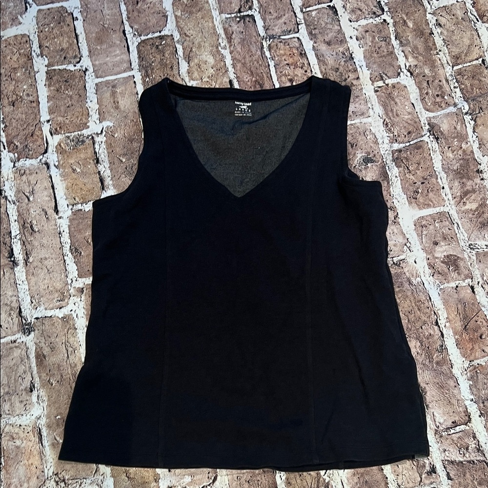 Horny toad buttery soft Black V-Neck Tank Top